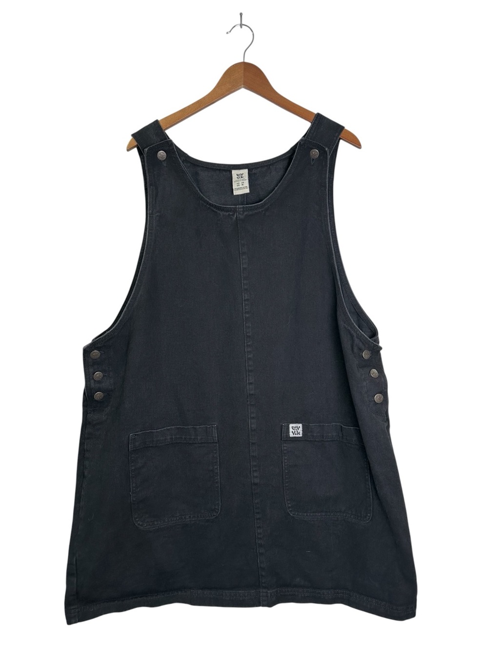 Lucy & Yak Women’s 16 Organic Cotton Washed Black Layla Mini Denim Dress